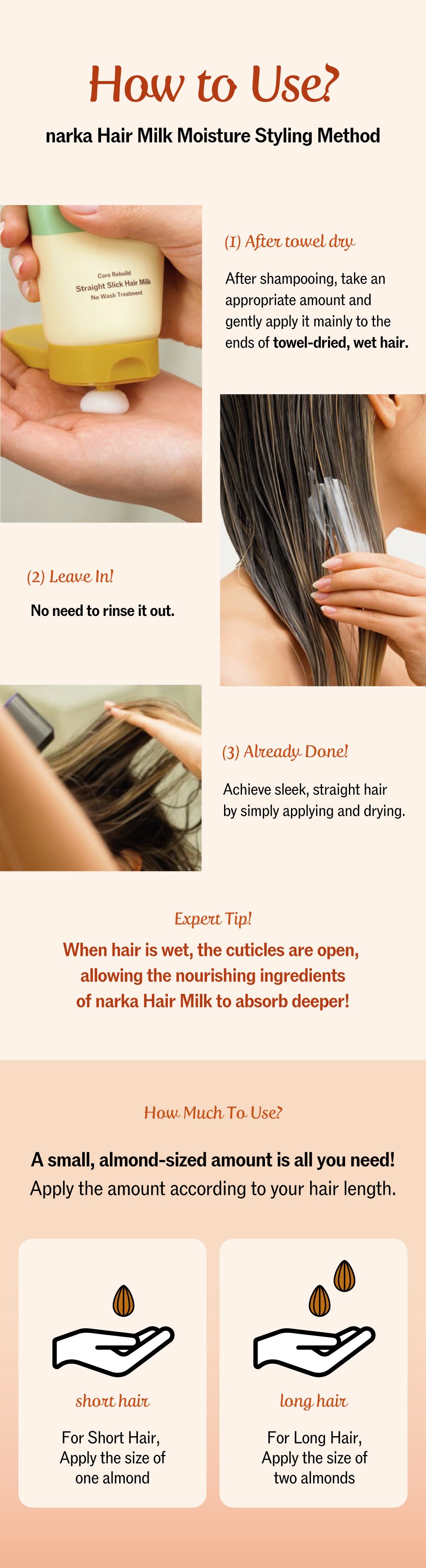 [PRE ORDER] NARKA Core Rebuild Straight Slick Hair Milk - Blossom Dawn 150ml