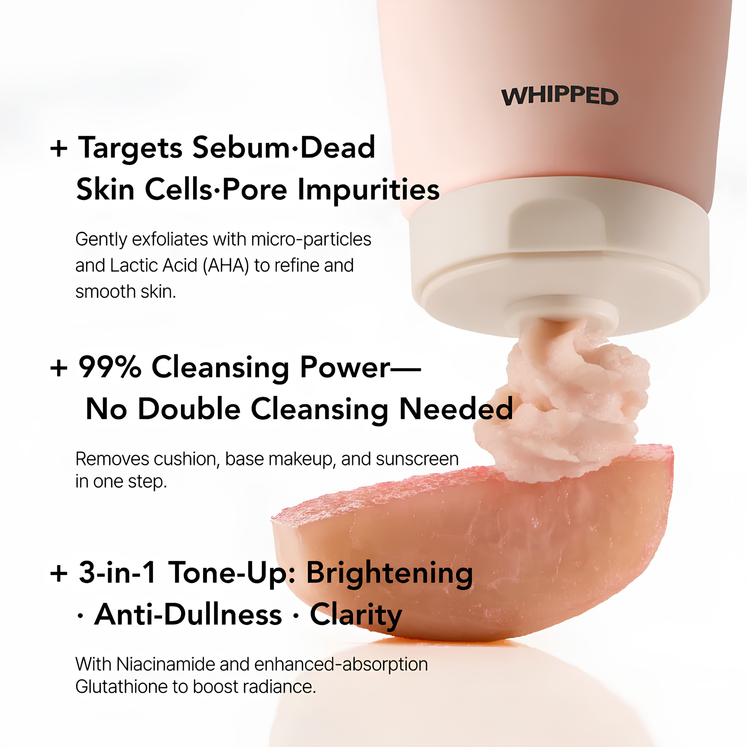 [PRE-ORDER] Whipped Peach Pear Vegan Yogurt Face Mask Cleanser 130g