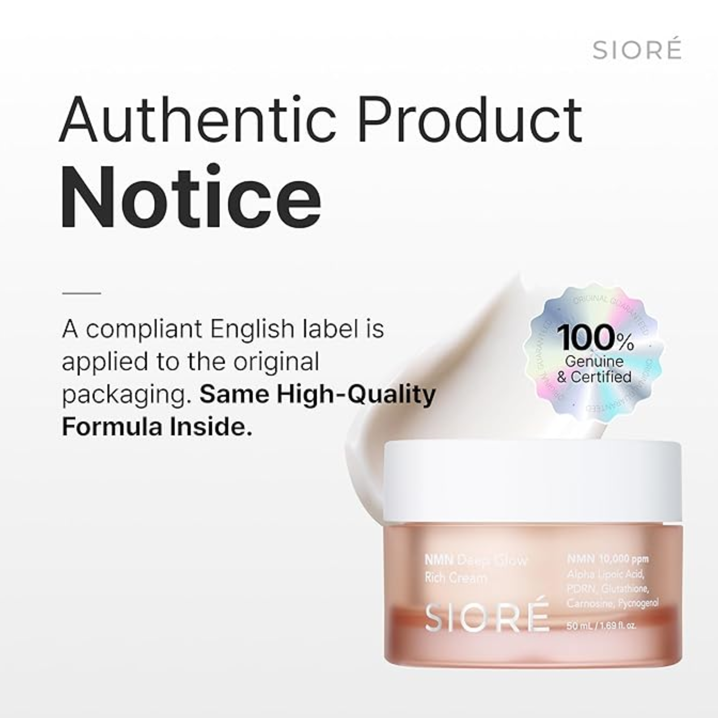 [PRE ORDER] Siore NMN Deep Glow Rich Cream 50ml