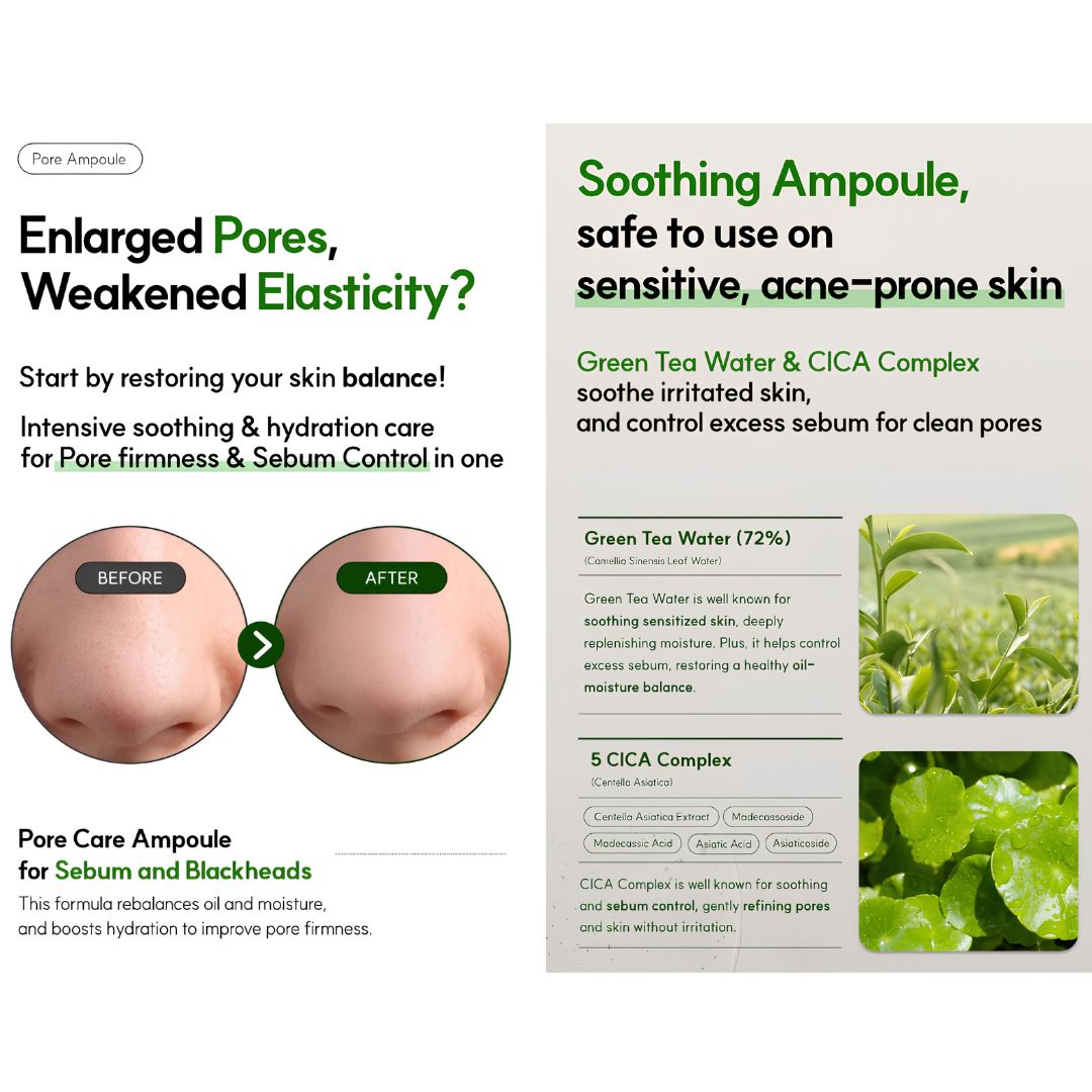 [PRE-ORDER] RENEW DEMAF Green Cica Pore Ampoule 60ml