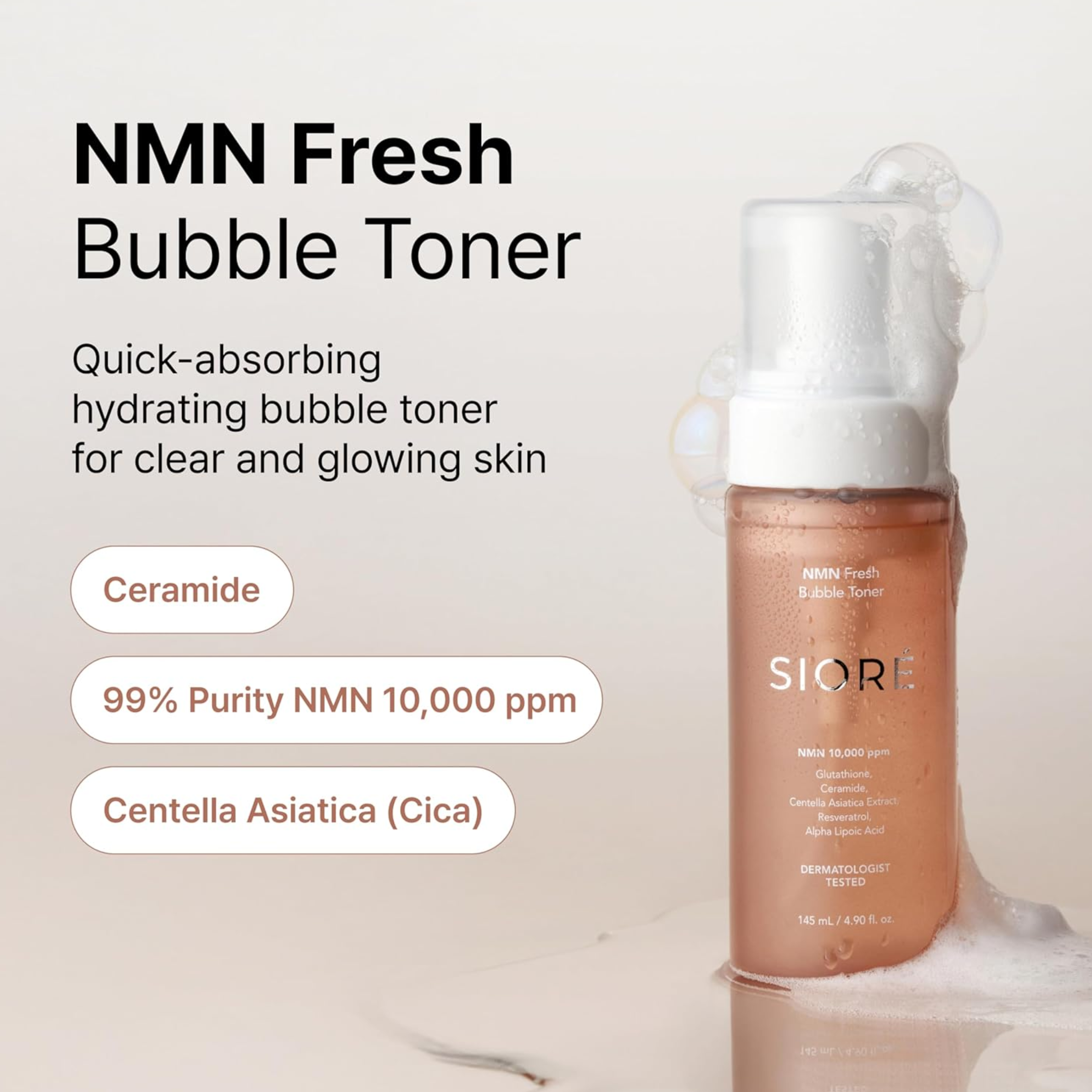 [PRE ORDER] Siore NMN  Fresh Bubble Toner Glow-Boosting 145ml