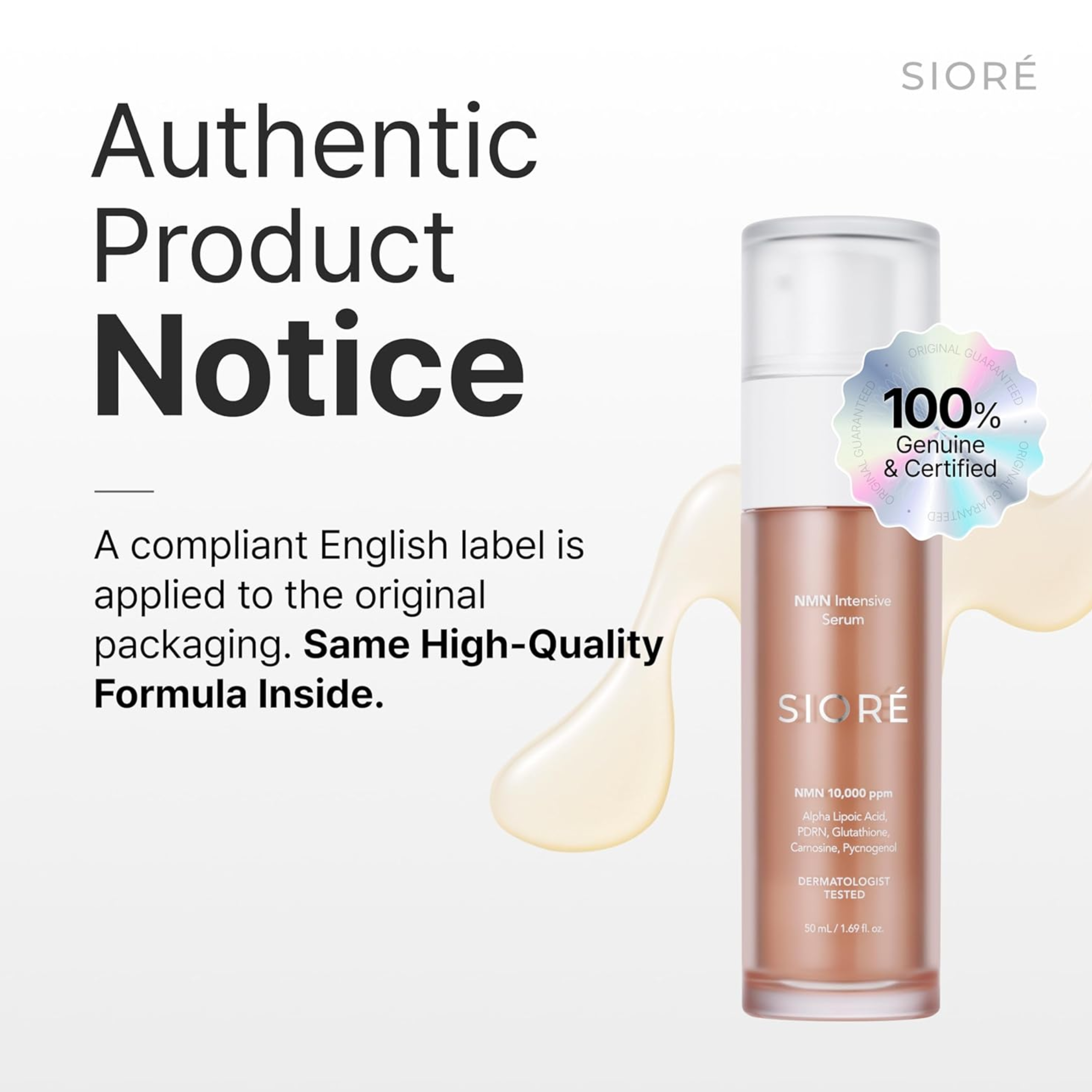 [PRE ORDER] Siore NMN Plumping, Firming and Glow Face Serum 50ml