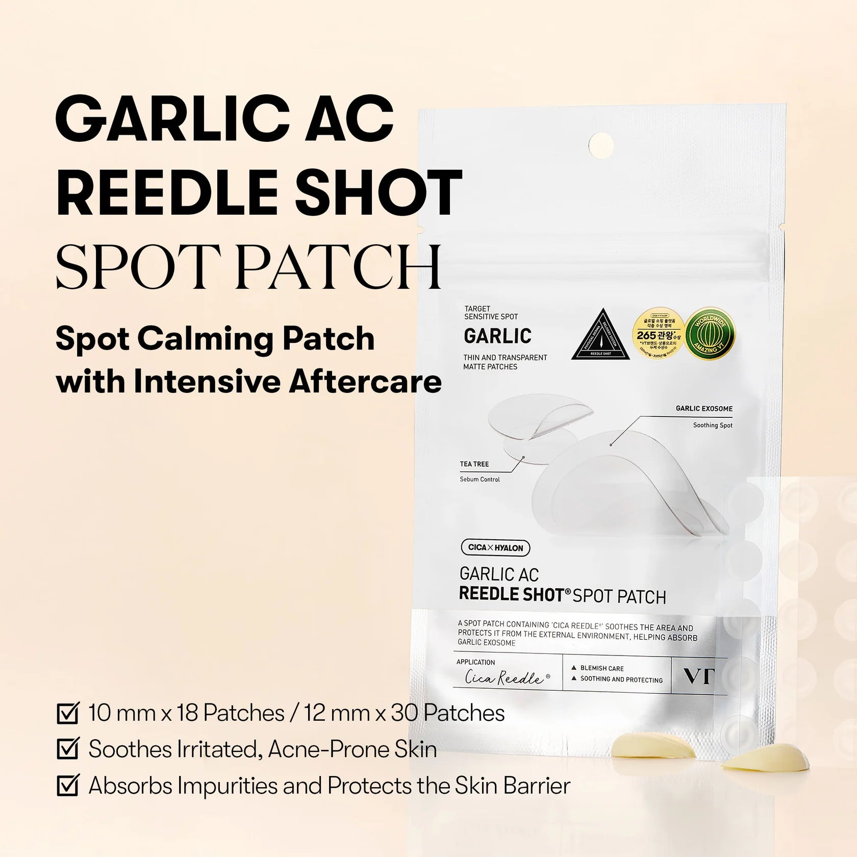 [PRE ORDER] VT COSMETICS Garlic AC Reedle Shot Spot Patch