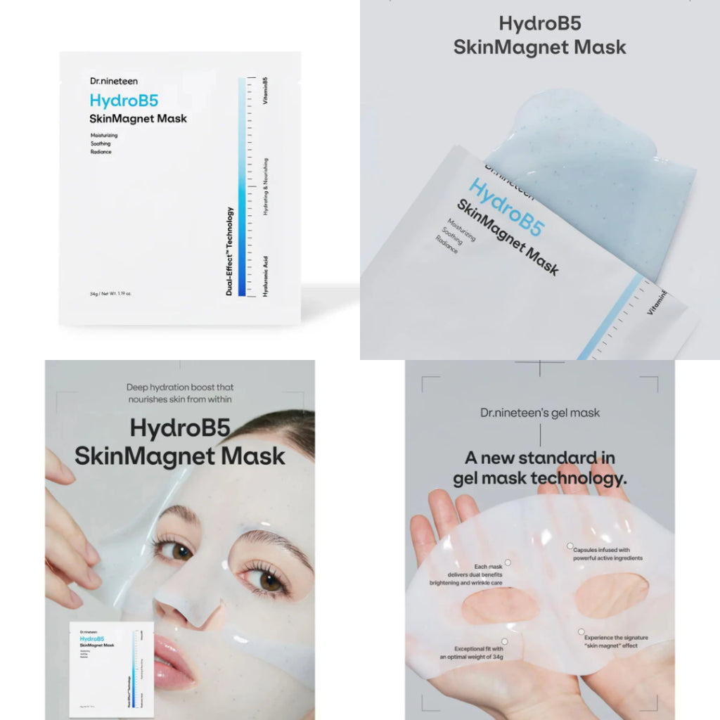 Dr.Nineteen SkinMagnet Mask Bundle of 3 | ReDRN, HydroB5, Melathione 4EA