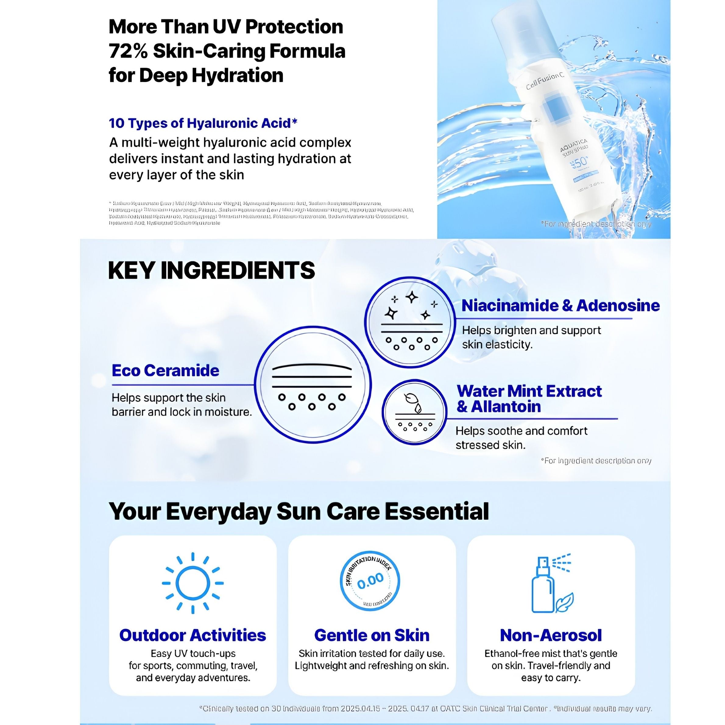 [PRE-ORDER] CELL FUSION C Aquatica Sun Spray SPF50 PA++++ 100ml