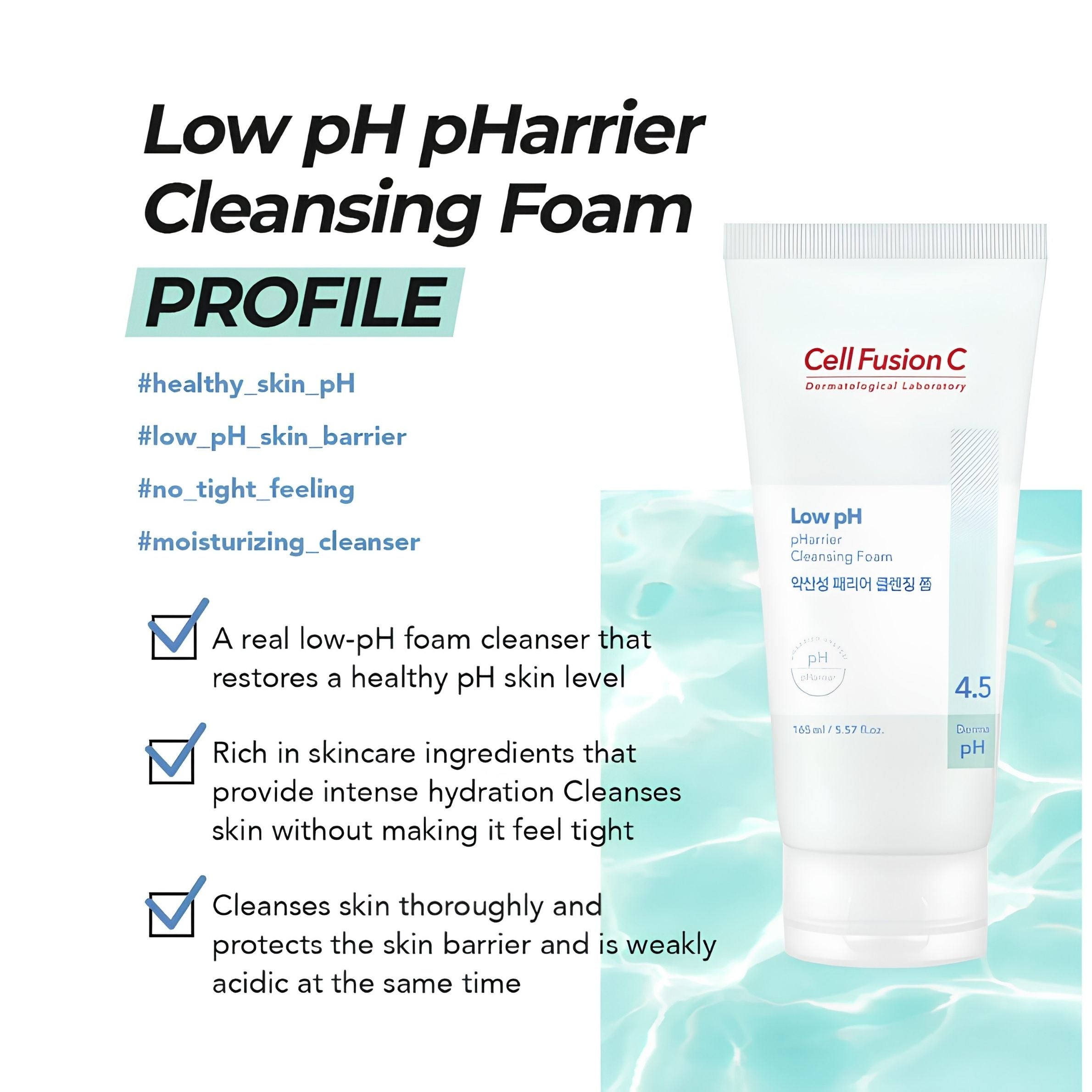 [PRE-ORDER] CELL FUSION C Low pH pHarrier Cleansing Foam 165ml