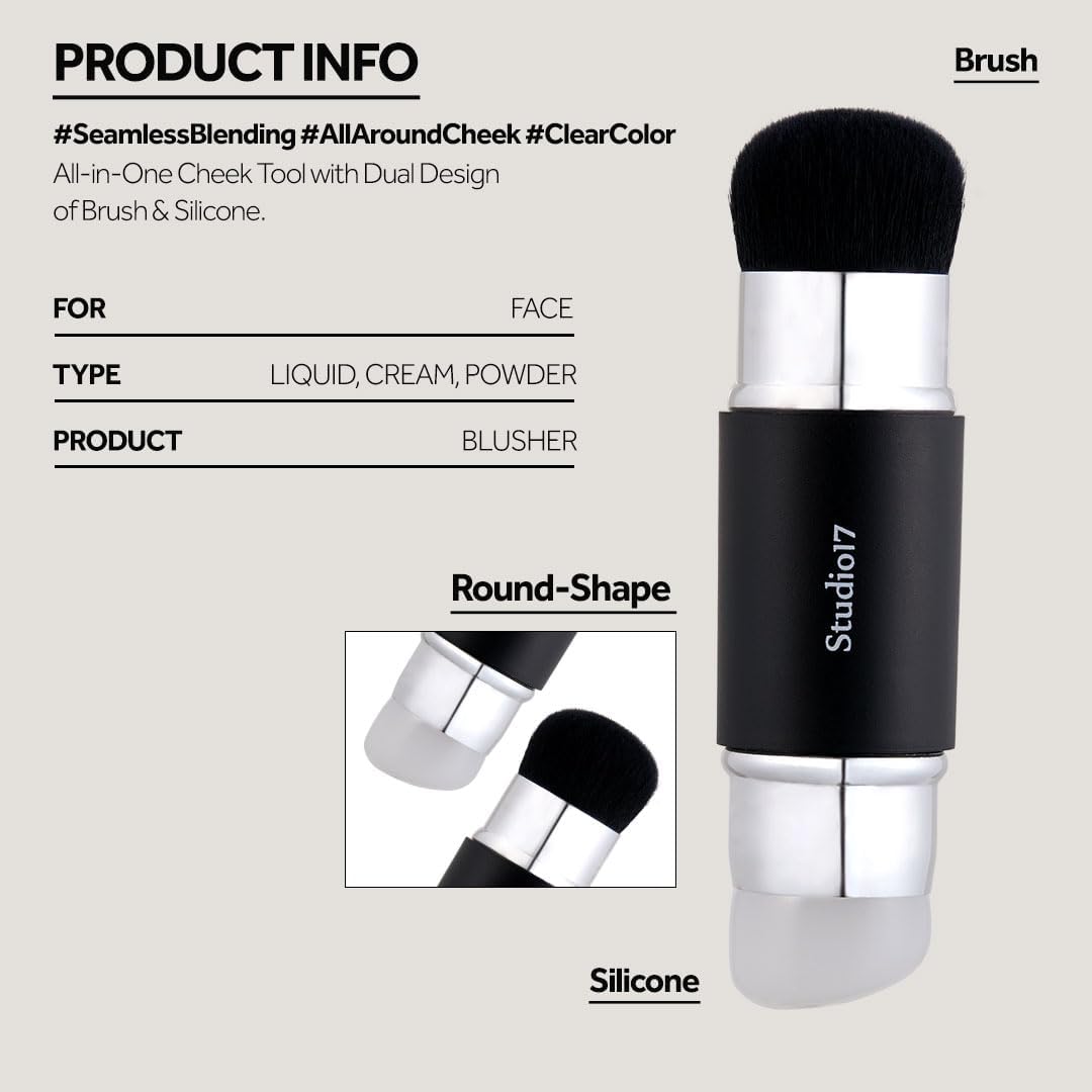[PRE-ORDER] STUDIO 17 Dual-Ended Silicone Blush Brush