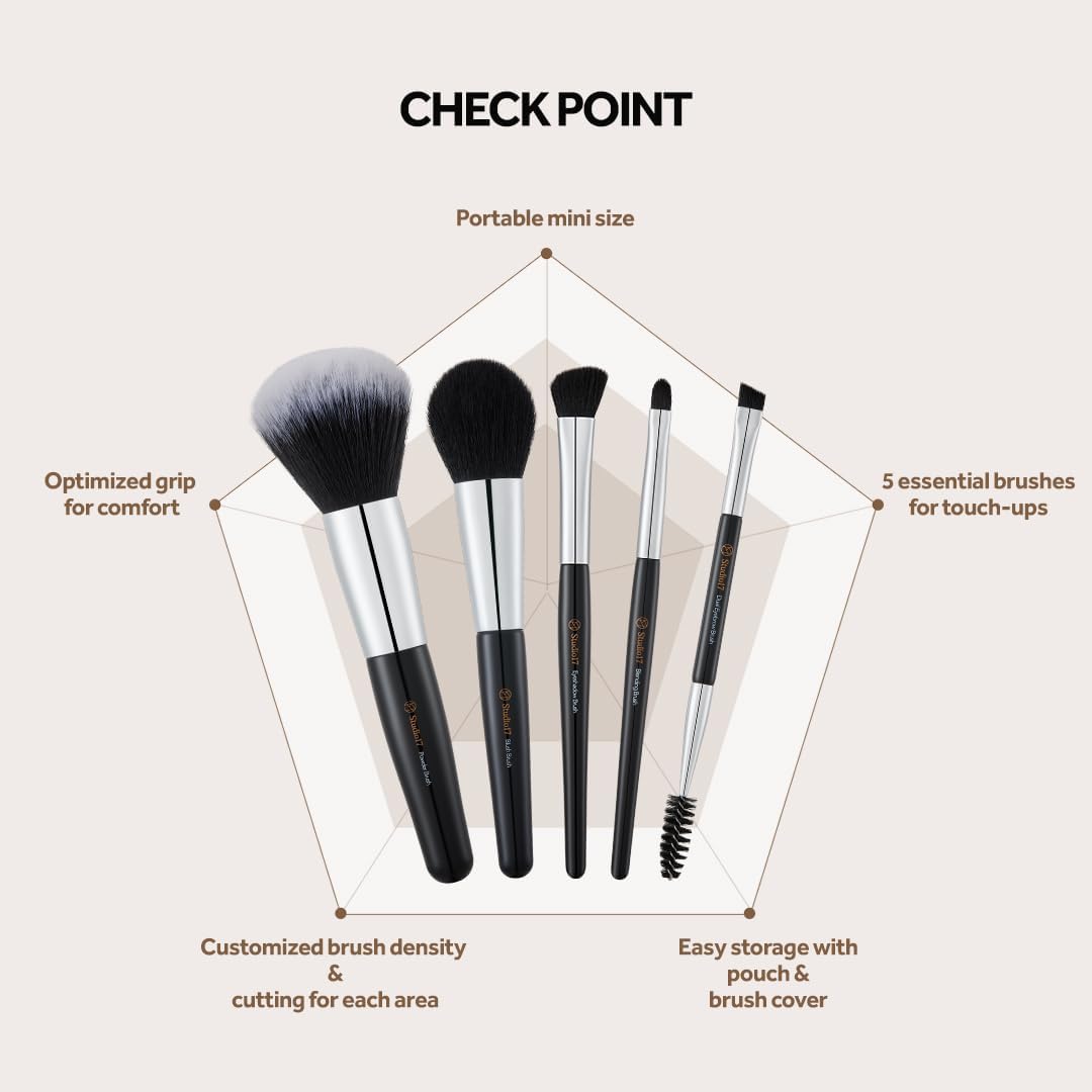 [PRE-ORDER] STUDIO 17 Travel Makeup Brush Set 5 Pcs