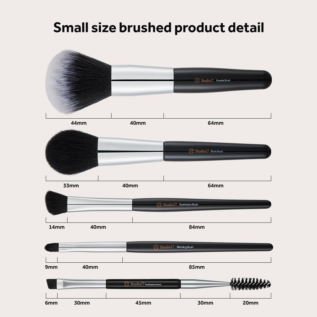 [PRE-ORDER] STUDIO 17 Travel Makeup Brush Set 5 Pcs