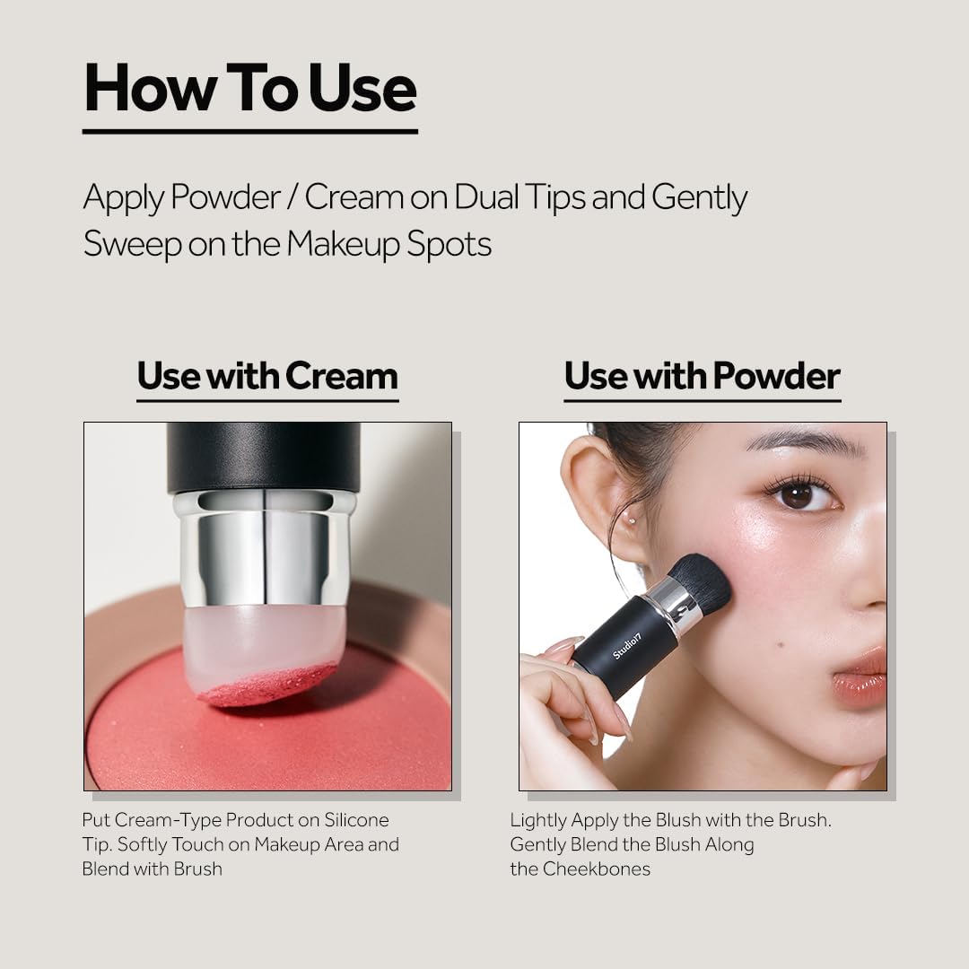 [PRE-ORDER] STUDIO 17 Dual-Ended Silicone Blush Brush
