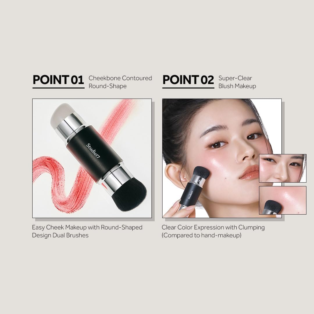 [PRE-ORDER] STUDIO 17 Dual-Ended Silicone Blush Brush