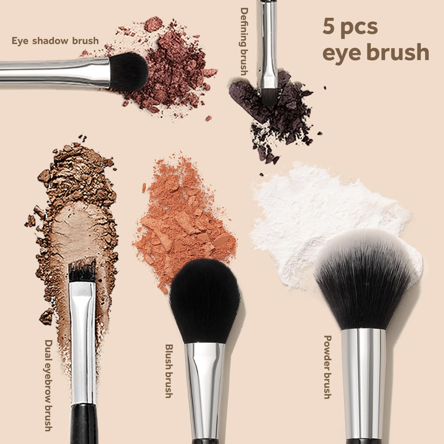 Studio17 Travel Bundle Brush & Puff Cleanser & Portable Make up Brush Set