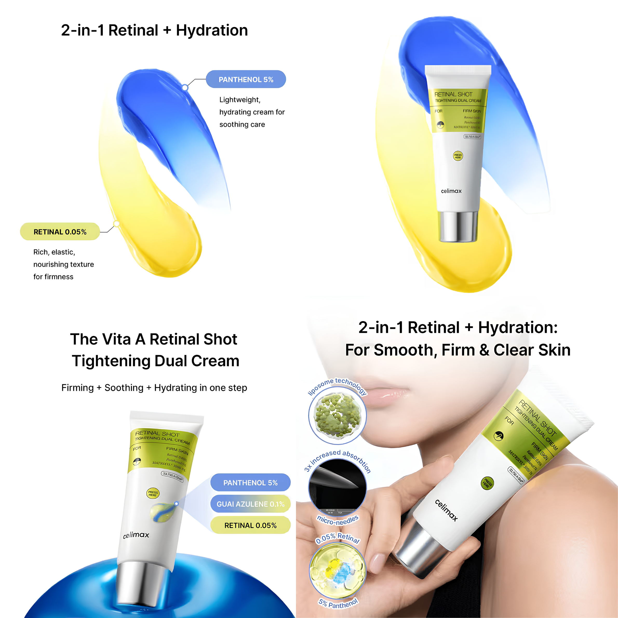 [PRE-ORDER] Celimax THE VITA-A Retinal Shot Tightening Dual Cream 50ml