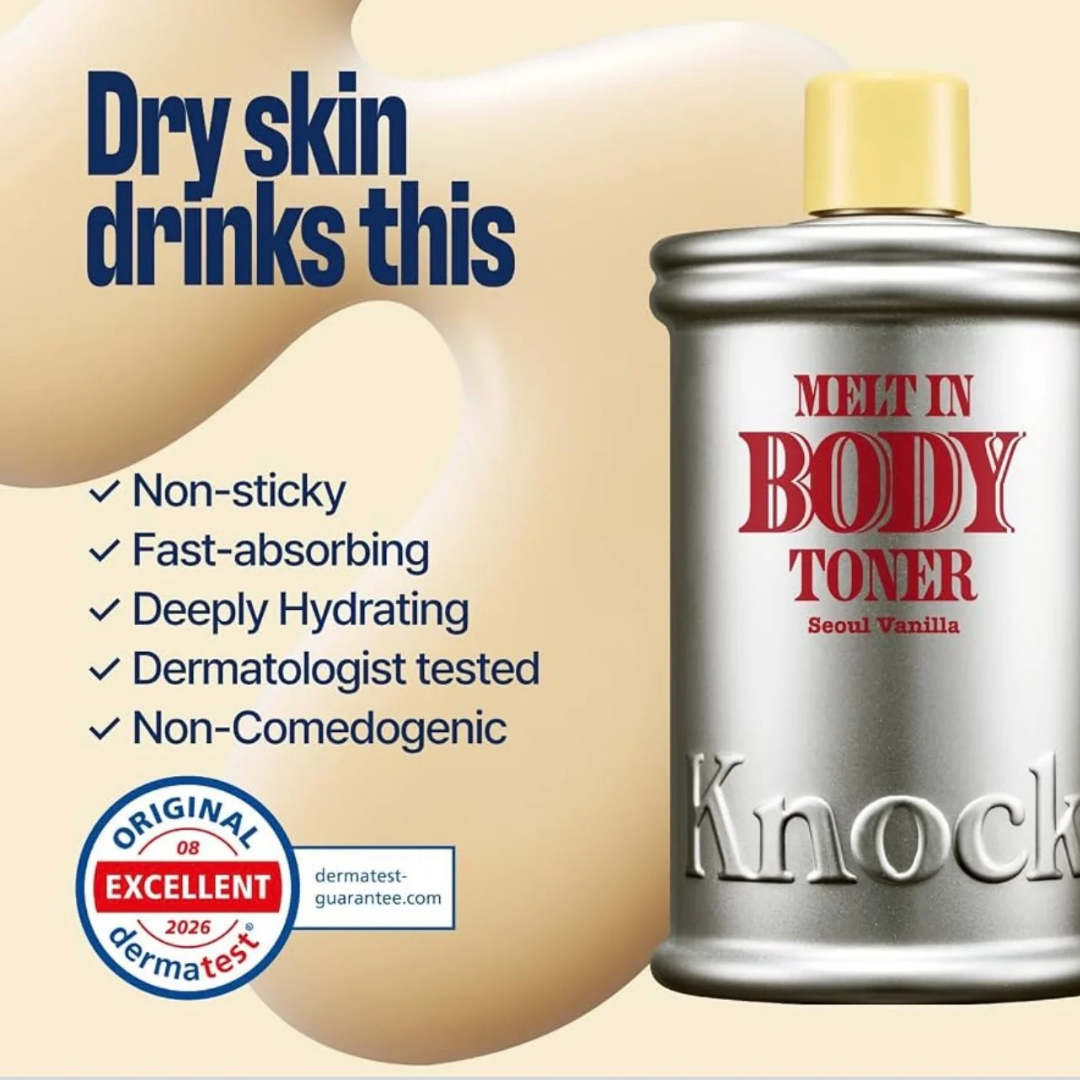 KNOCK Melt in Body Toner Seoul Vanilla - 300ml [New Launch]