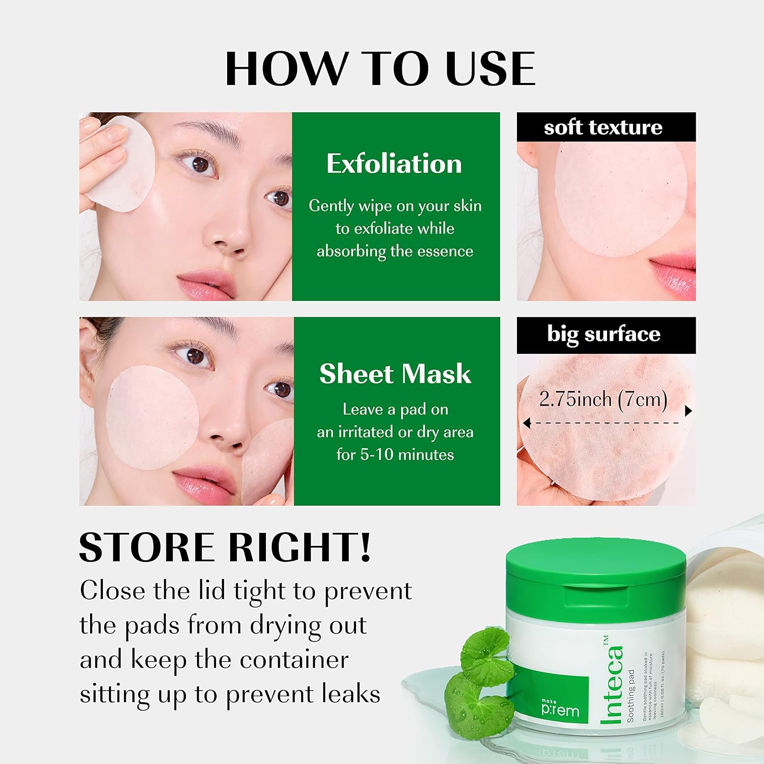 [PRE ORDER] BOGO Makeprem Inteca Soothing Pads 70pcs