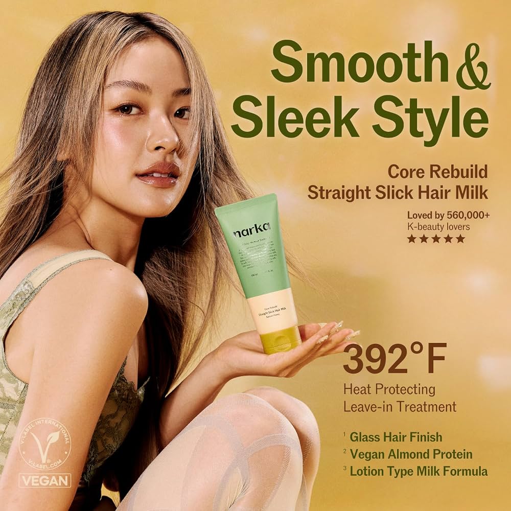 [PRE ORDER] NARKA Core Rebuild Straight Slick Hair Milk - Almond 150ml