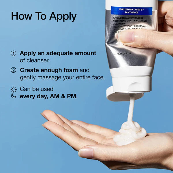 ANUA 8 Hyaluronic Acid Hydrating Gentle Foaming Cleanser 150ml