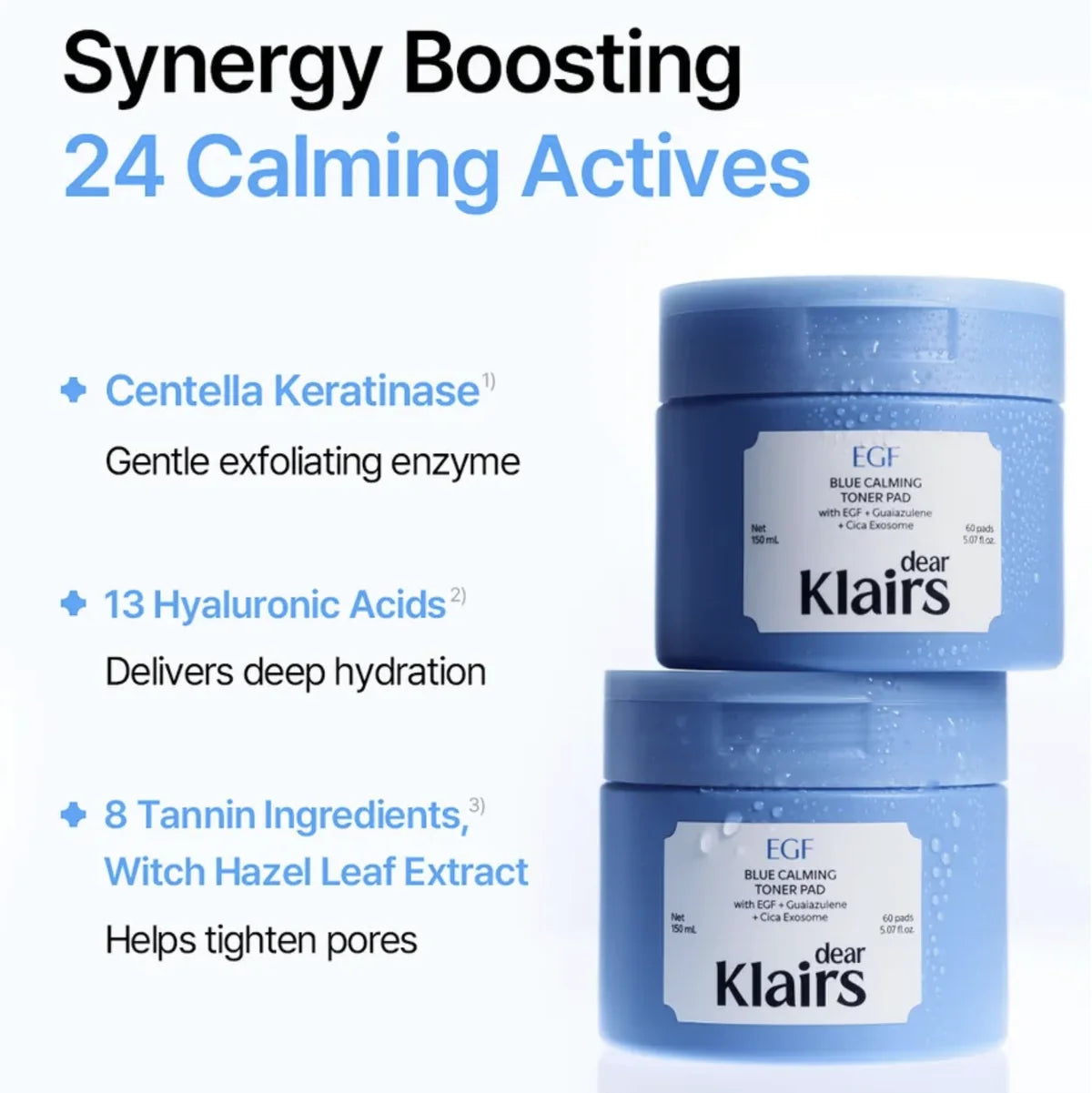 [PRE-ORDER] Dear Klairs EGF Blue Calming Toner 60 Pads