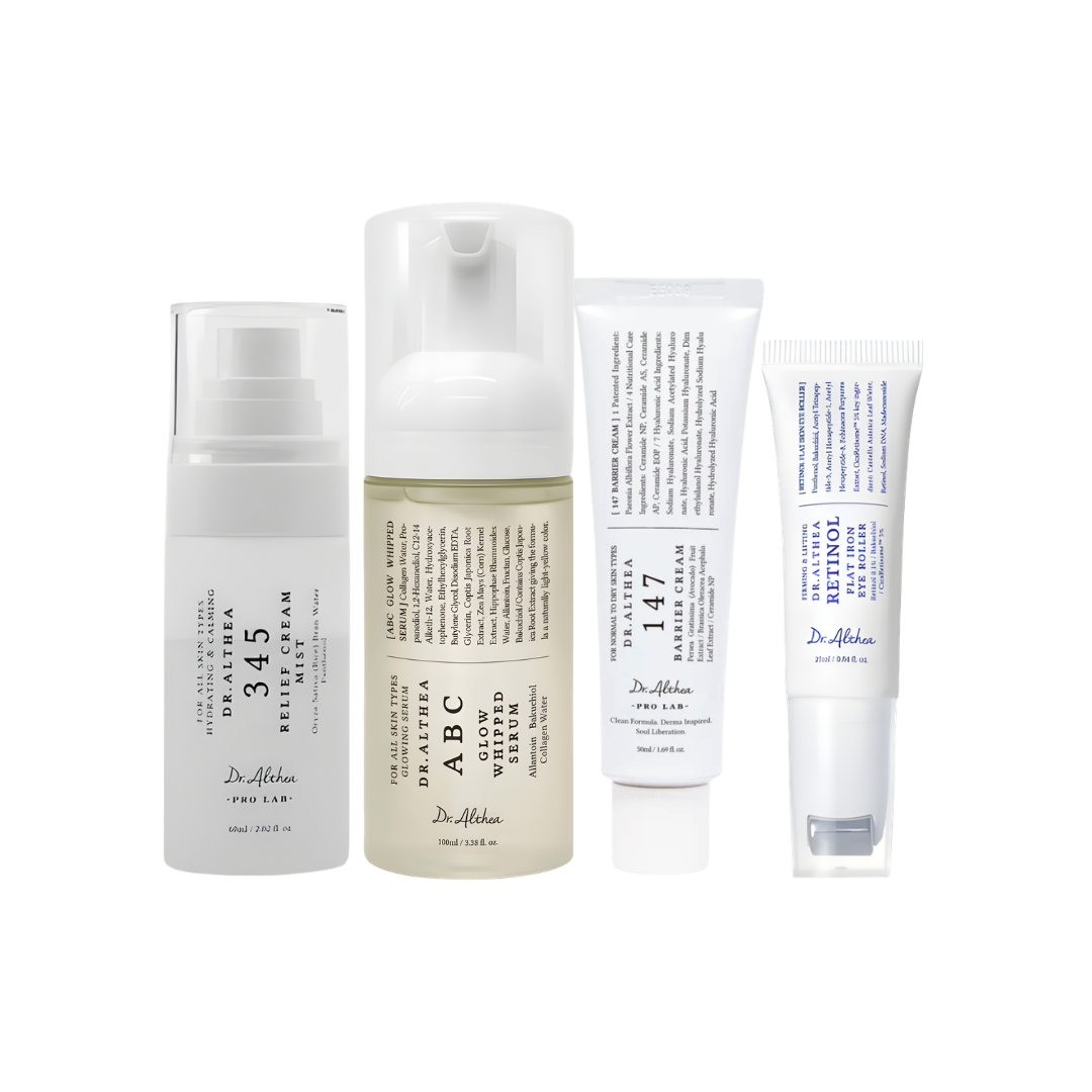[PRE ORDER] Dr Althea Special Bundle 345 Mist 60ml + Whipped ABC Serum  + 147 Cream 50ml + Retinol Flat Eye Roller