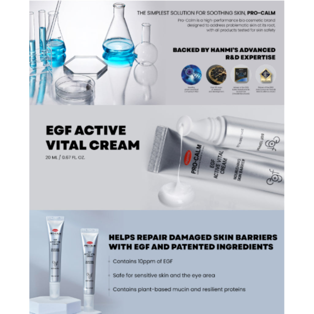 [PRE ORDER] Hanmi Pro-Calm Intensive Repair Duo - Fusimedi Ampoule 10ml + EGF Active Vital Cream 20ml