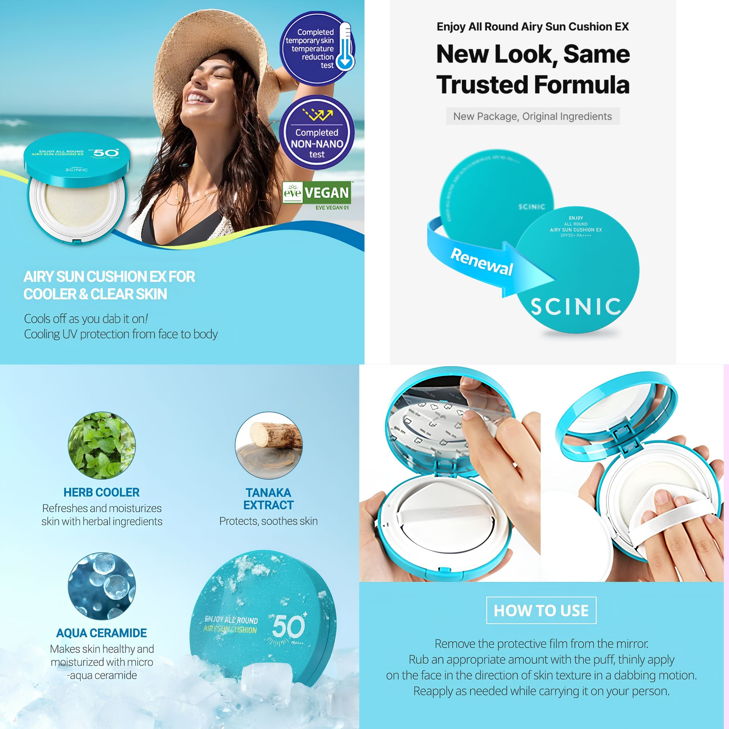 [PRE-ORDER] SCINIC Enjoy All Round Airy Sun Cushion EX (SPF50+ PA++++) 25g