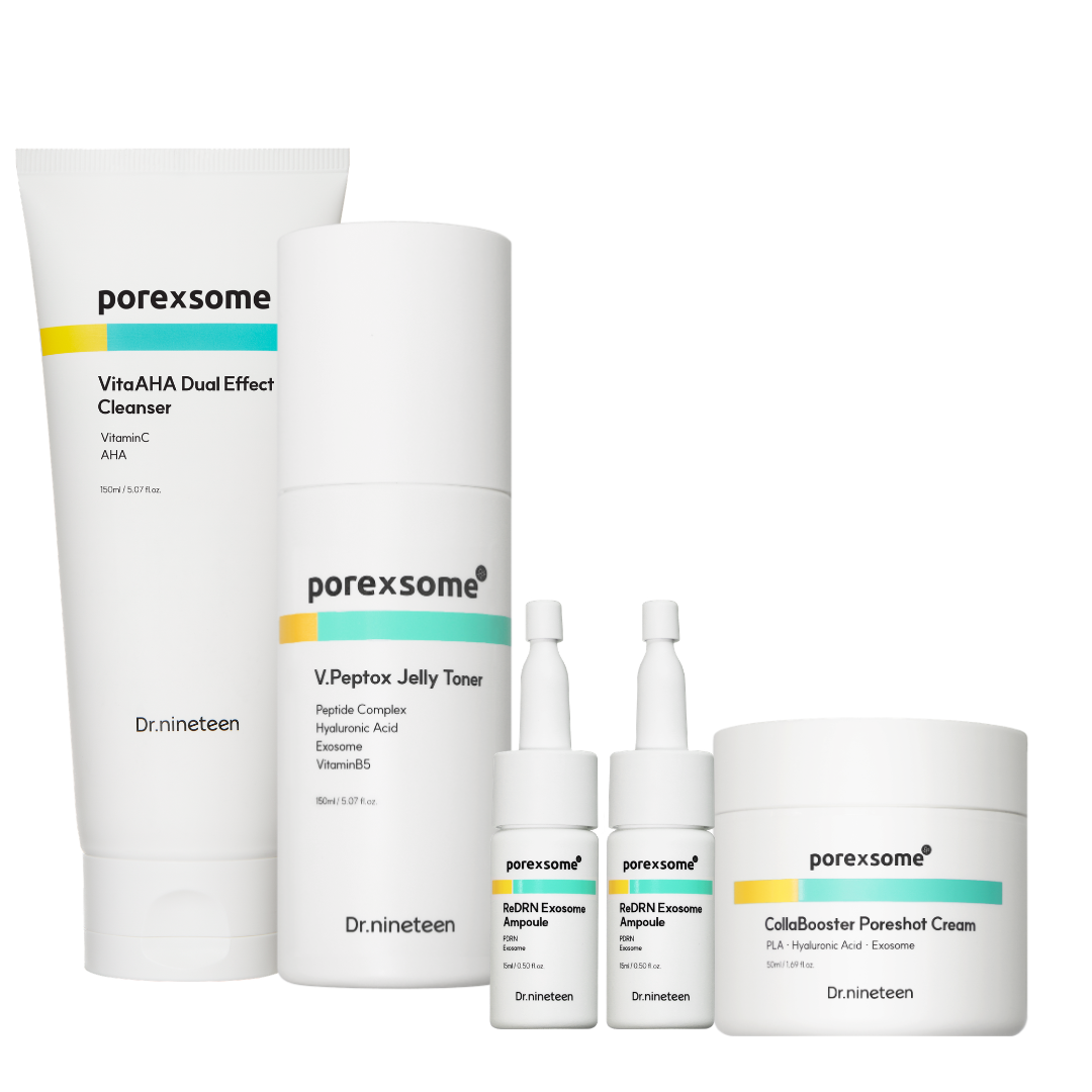 Dr.Nineteen Porexsome Full Set - Cleanser, Toner, Ampoule & Cream