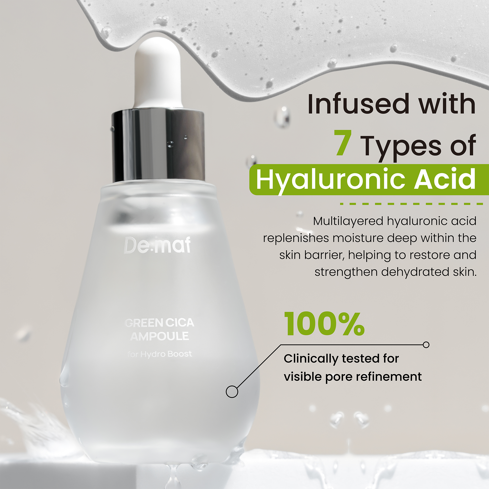 DE:MAF Green CICA Pore Ampoule 50ml