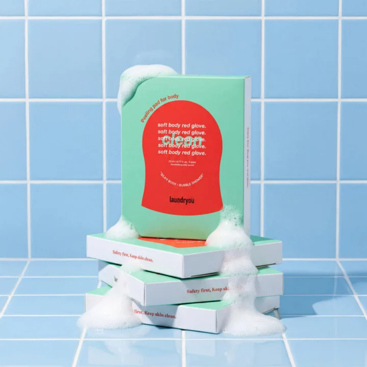 [PRE-ORDER] Laundryou Soft Body Red Glove Peeling Pad 5ea