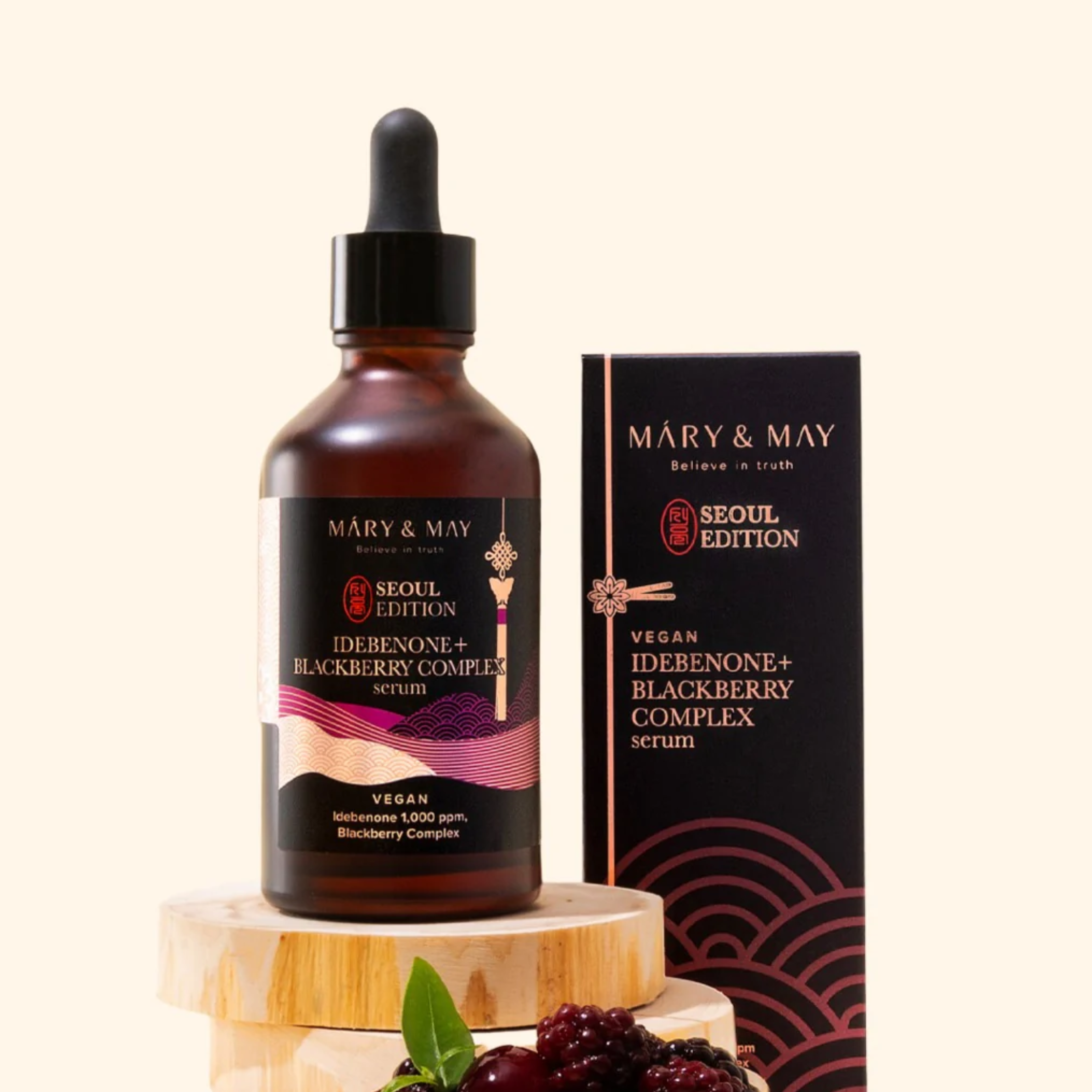 Mary & May Vegan IDEBENONE+NLACKBERRY COMPLEX SERUM 80ML
