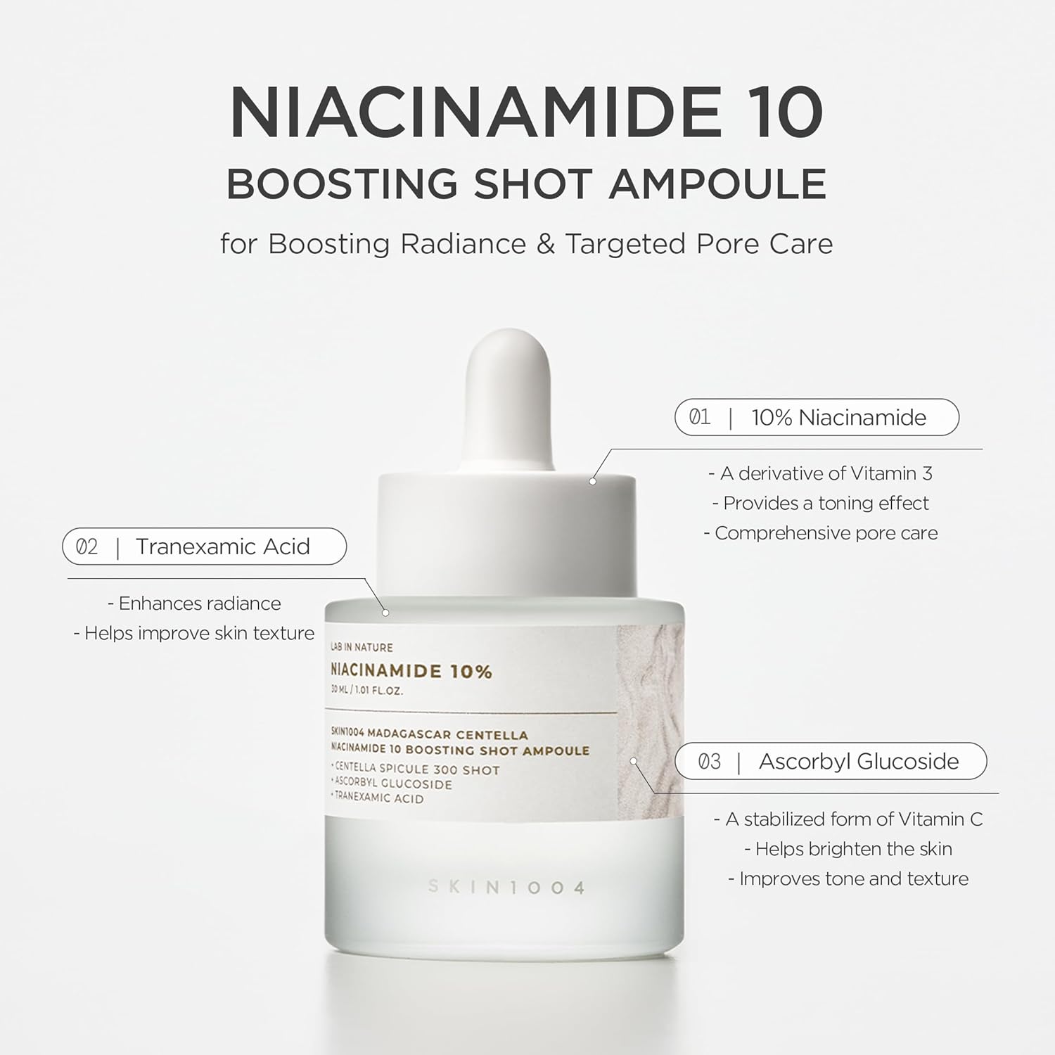 [PRE ORDER] SKIN1004 Madagascar Centella Niacinamide 10 Boosting Shot Ampoule 9ml