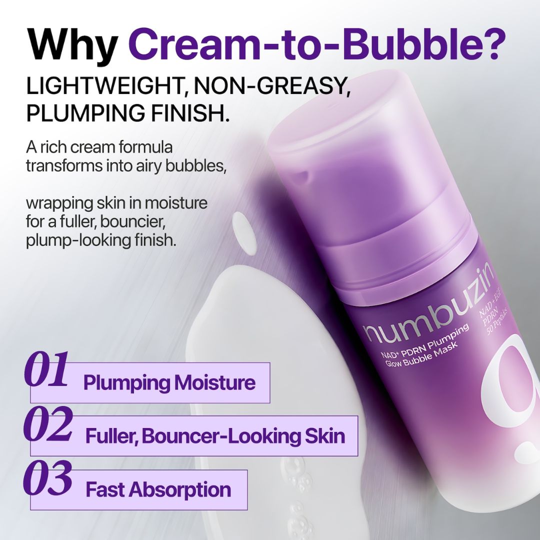 [PRE ORDER] Numbuzin No.9 NAD+ PDRN Plumping Skin Prep Bubble Mask 85ml