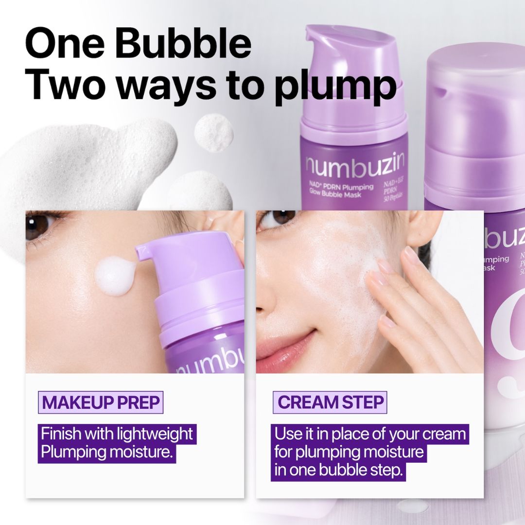 [PRE ORDER] Numbuzin No.9 NAD+ PDRN Plumping Skin Prep Bubble Mask 85ml