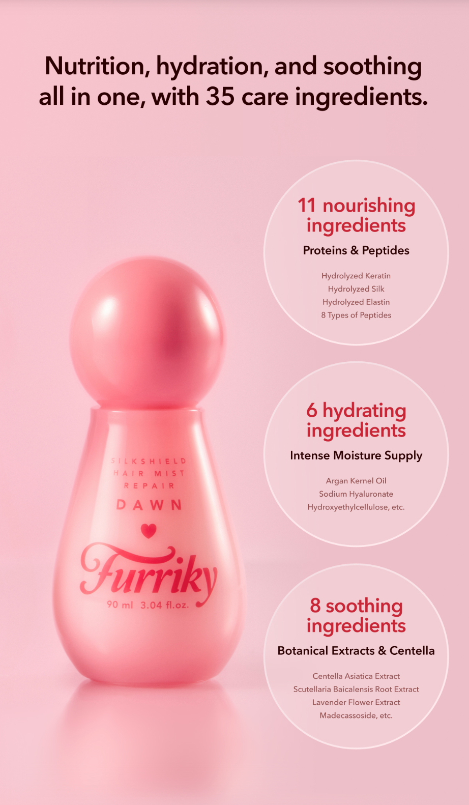 Furriky SilkShield Hair Mist Repair | Random Pink/Red