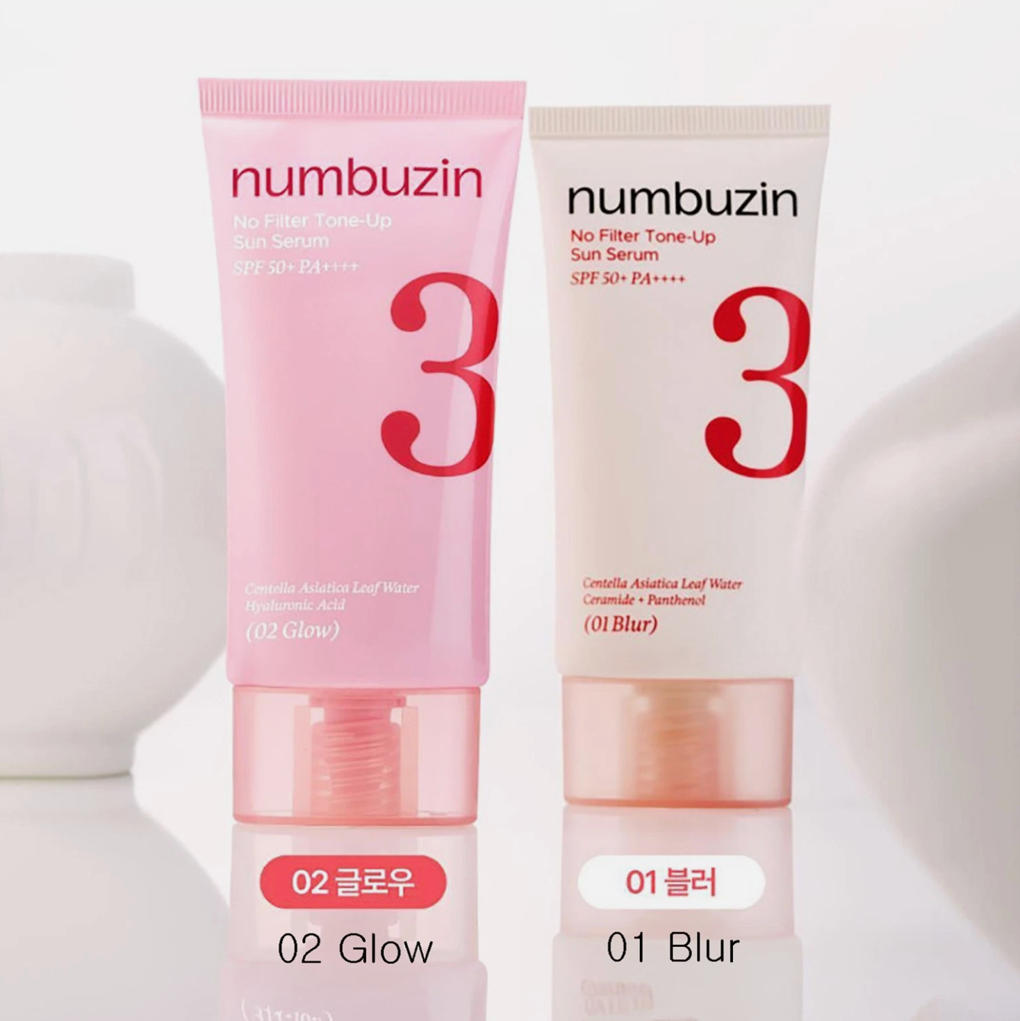 [PRE ORDER] Numbuzin No.3 No Filter Tone-Up Sun Serum 01 Blur / 02 Glow 50ml