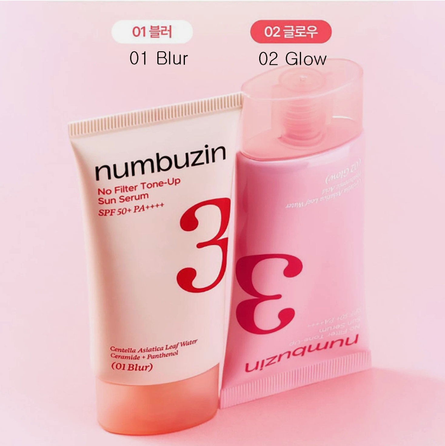 [PRE ORDER] Numbuzin No.3 No Filter Tone-Up Sun Serum 01 Blur / 02 Glow 50ml