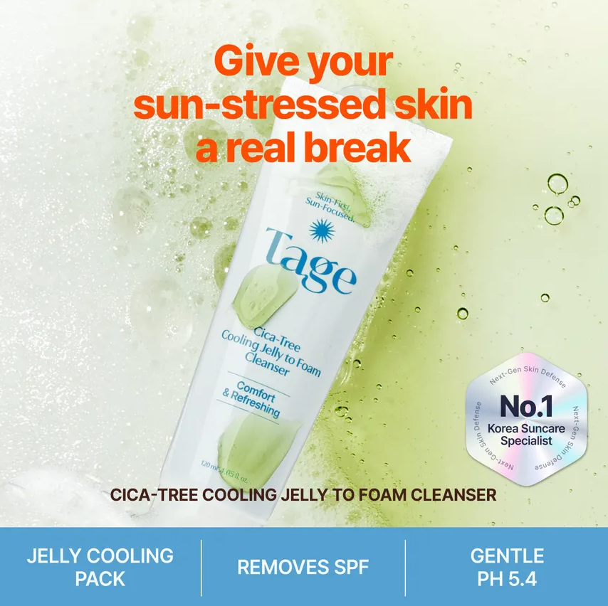 [PRE ORDER] TAGE Cica-Tree Cooling Jelly To Foam Cleanser 120ml