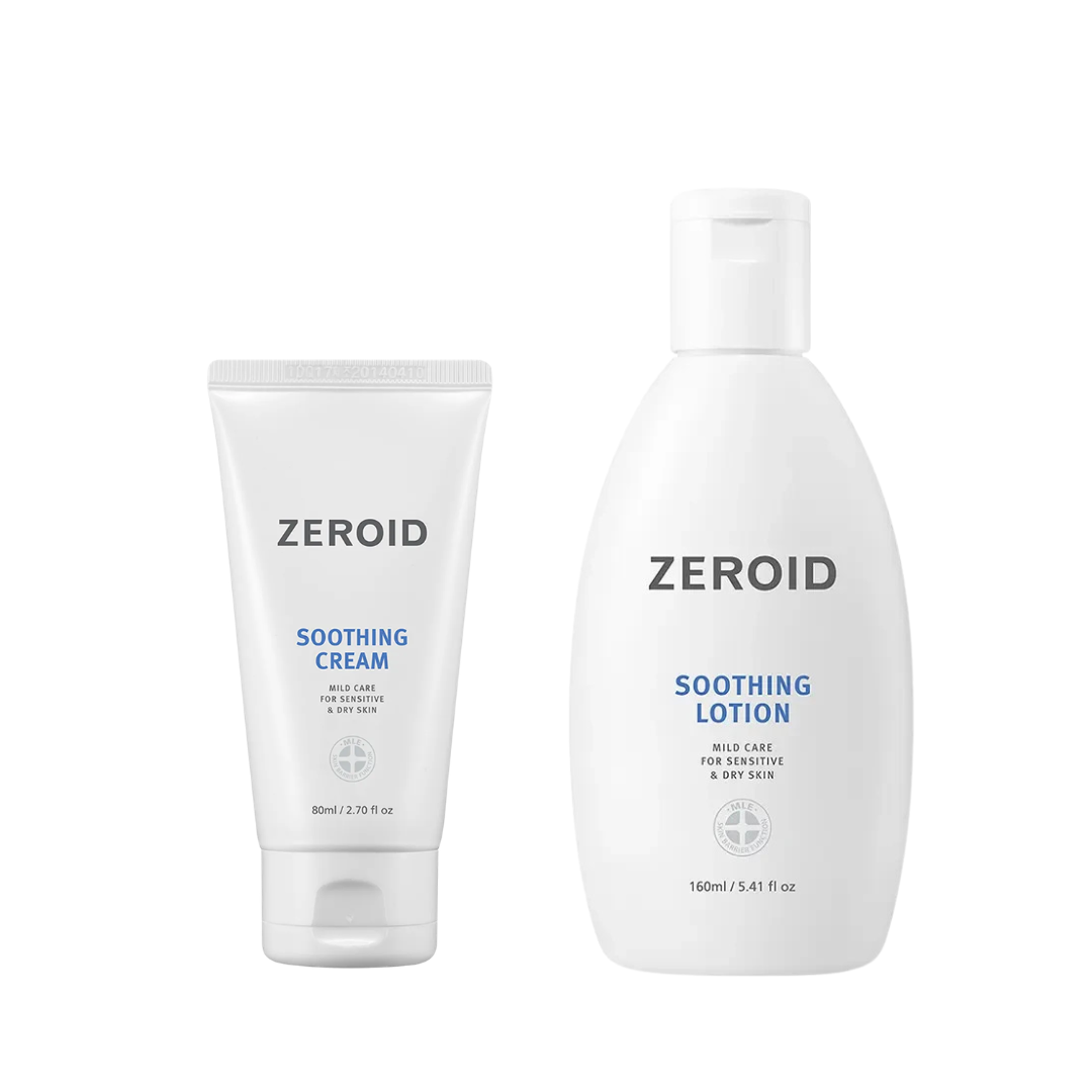 Zeroid Soothing Bundle:Soothing Cream + Soothing Lotion