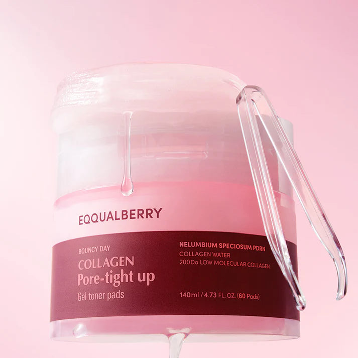 EQQUALBERRY Collagen Pore-Tight Up Gel Toner Pads 60pc