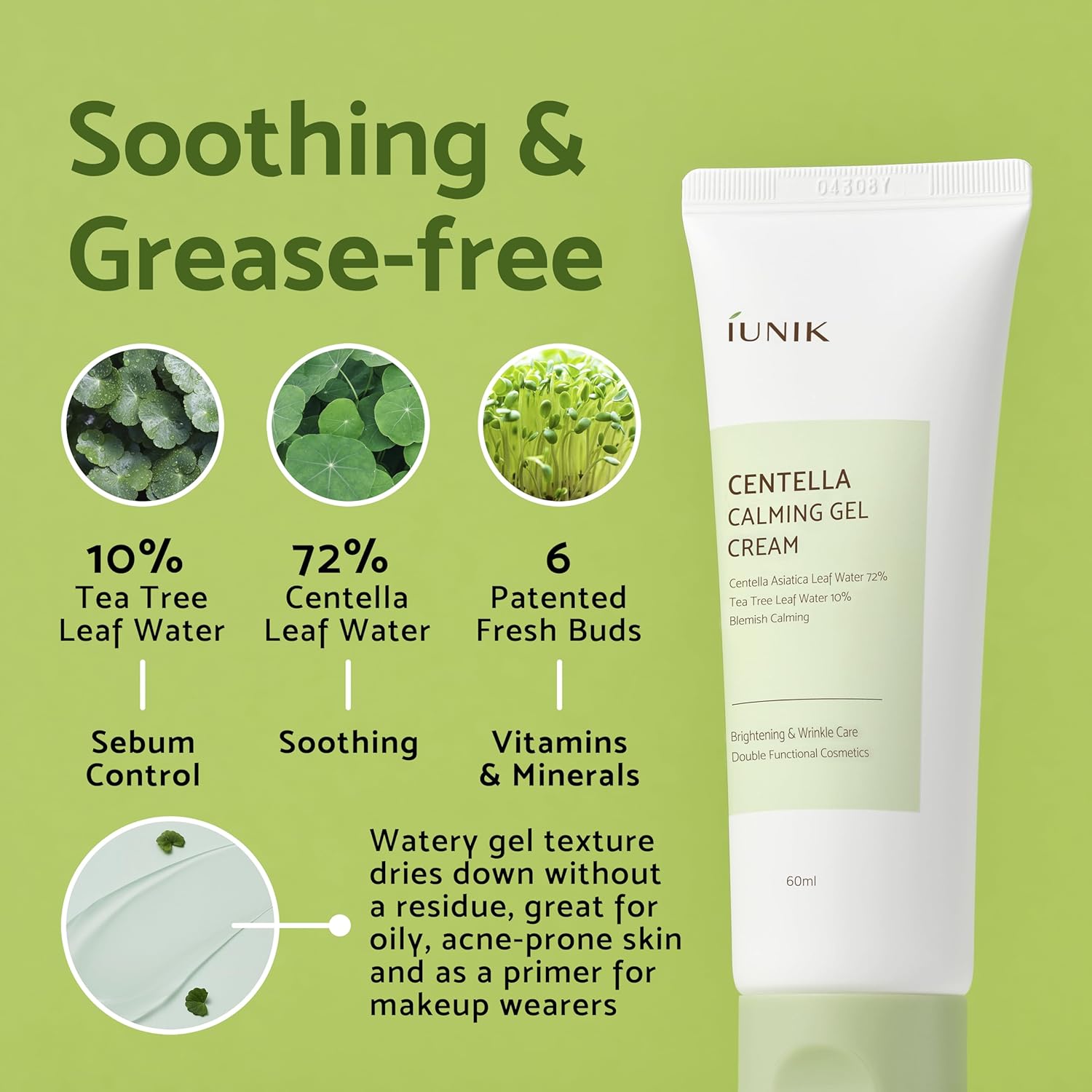 [PRE ORDR] IUNIK Centella Calming Gel Cream 60ml