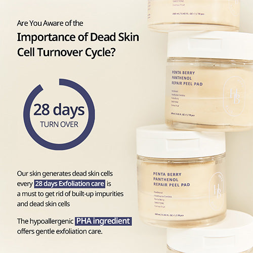 [PRE ORDER] HEVEBLUE Penta Berry Pathenol Repair Peel Pad 70ea