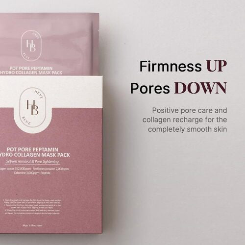 [PRE ORDER] HEVEBLUE Pot Pore Peptamin Hydro Collagen Mask 4ea
