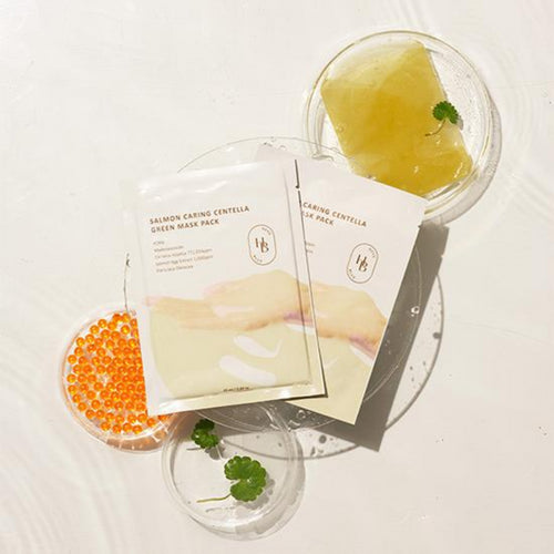 HEVEBLUE Salmon Caring Centella Green Mask Pack 1ea