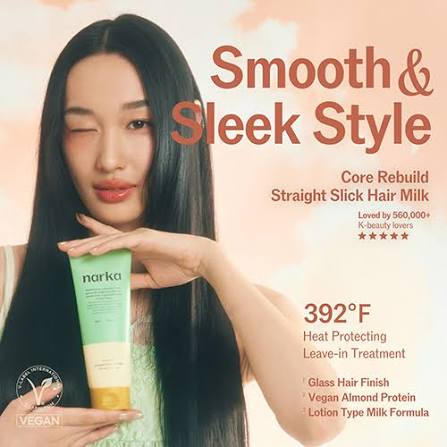 [PRE ORDER] NARKA Core Rebuild Straight Slick Hair Milk - Almond 150ml