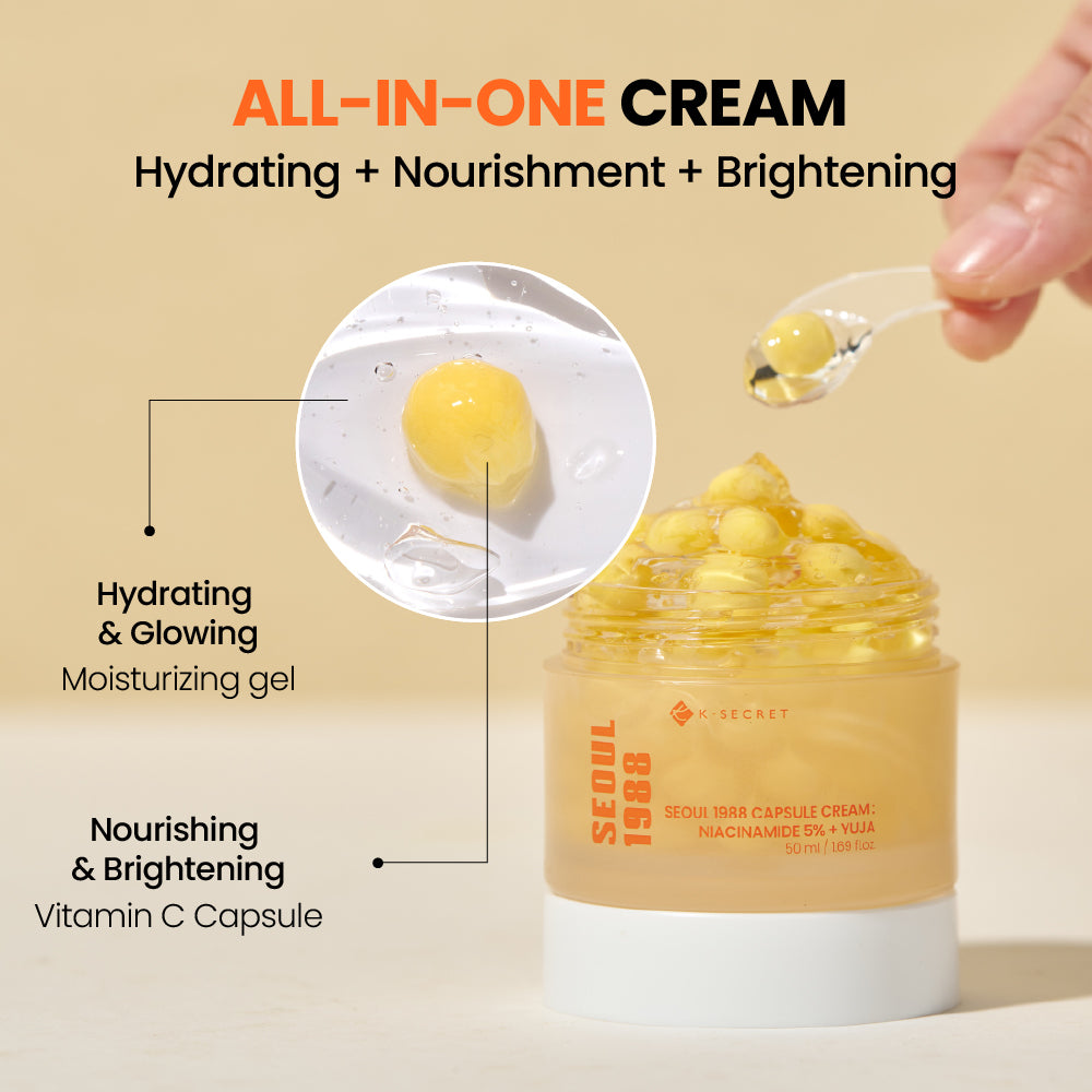 K-SECRET Capsule Cream: Niancinamide 5% + Yuja 50ml