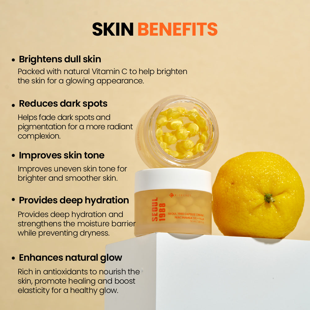 K-SECRET Capsule Cream: Niancinamide 5% + Yuja 50ml
