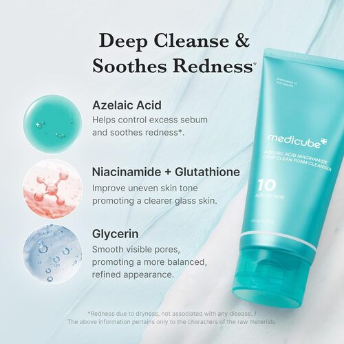 MEDICUBE Azelaic Acid Niacinamide Deep Clean Foam Cleanser 120ml