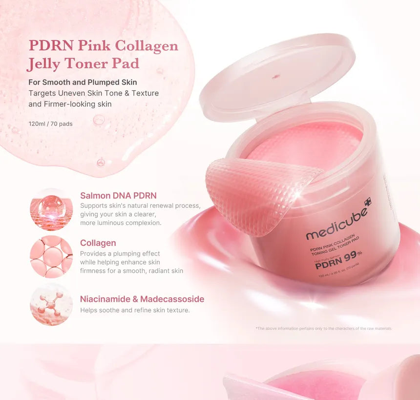 [PRE ORDER] MEDICUBE PDRN PINK Gel Toner Pads  70ea