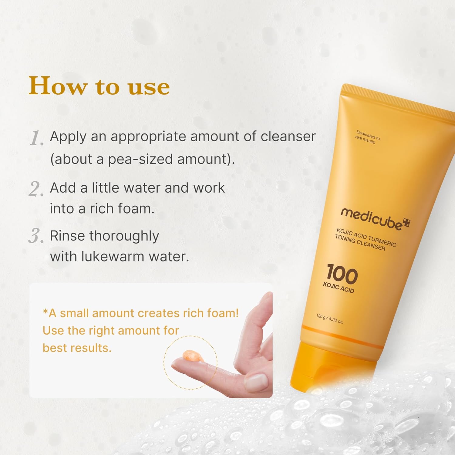 [PRE ORDER] MEDICUBE Kojic Acid Turmeric Toning Cleanser 120ml
