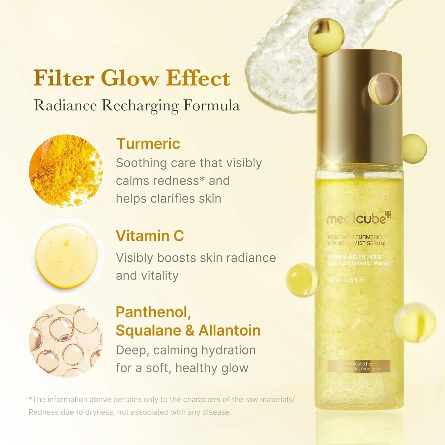 [PRE ORDER] MEDICUBE Kojic Acid Tumeric Vita Jelly Mist Serum 100ml