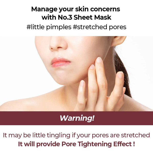 NUMBUZIN No.3 Tingle-Pore Softening Sheet Mask